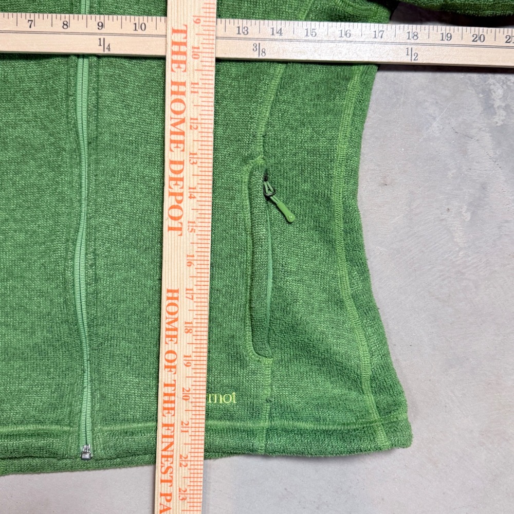 Marmot Polartec Full Zip Hoodie Jacket Green Women's XS Fleece Thermal Outdoor - Picture 6 of 6
